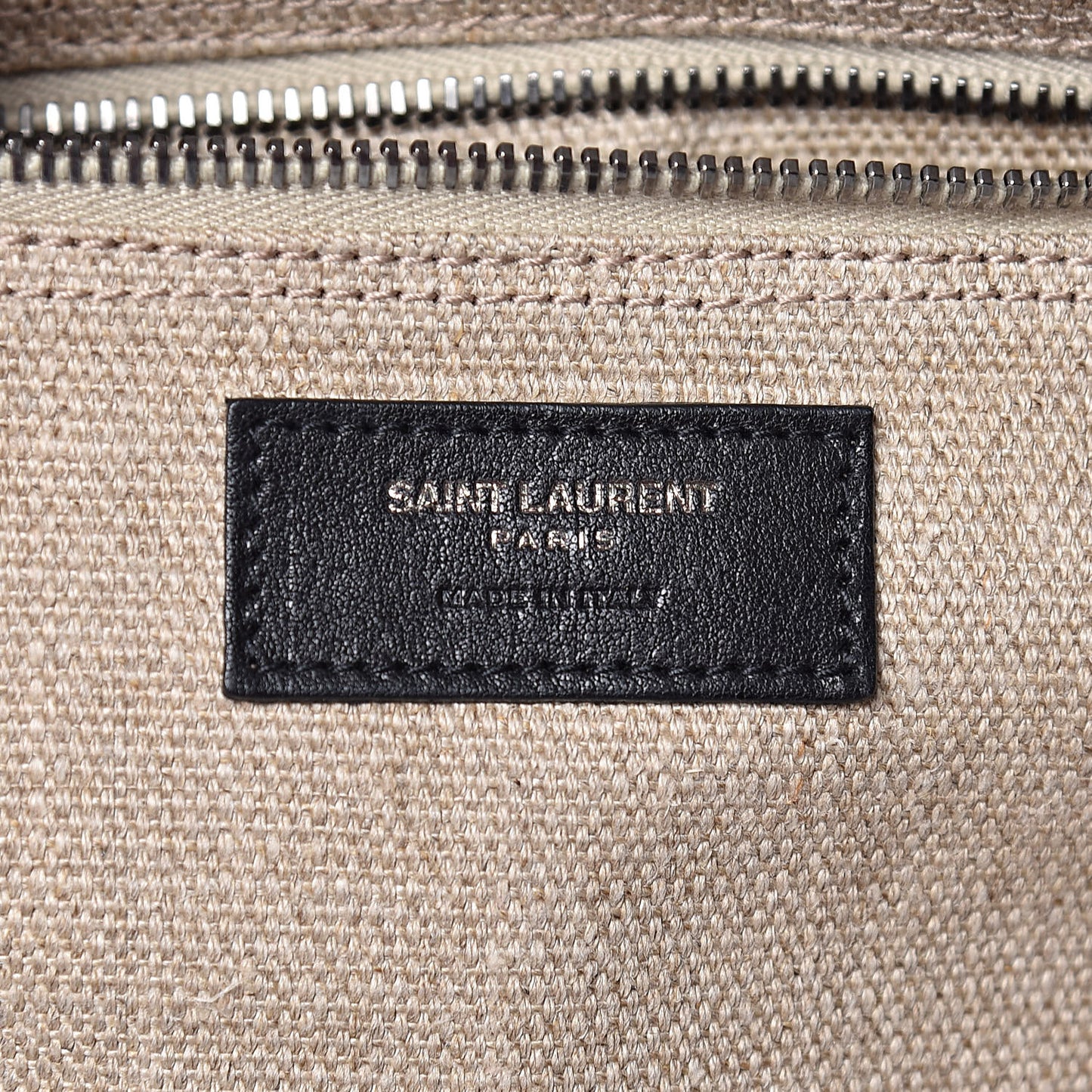 Linen Calfskin Rive Gauche Tote Optic White