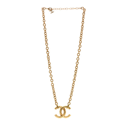 Chanel Metal Quilted CC Necklace Gold 3 of 5