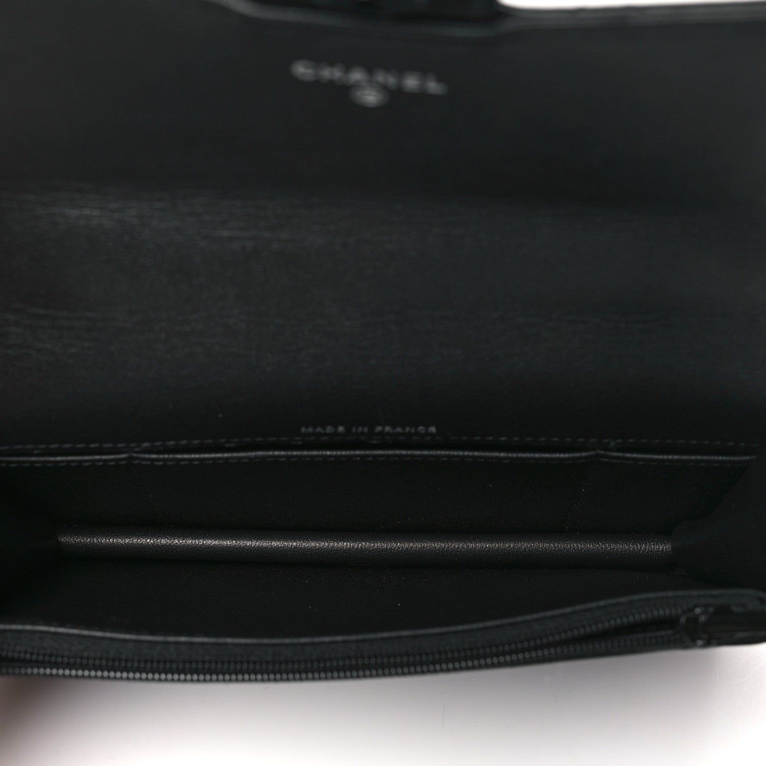 Chanel Lambskin Quilted Flap Phone Holder With Chain So Black 5 of 11