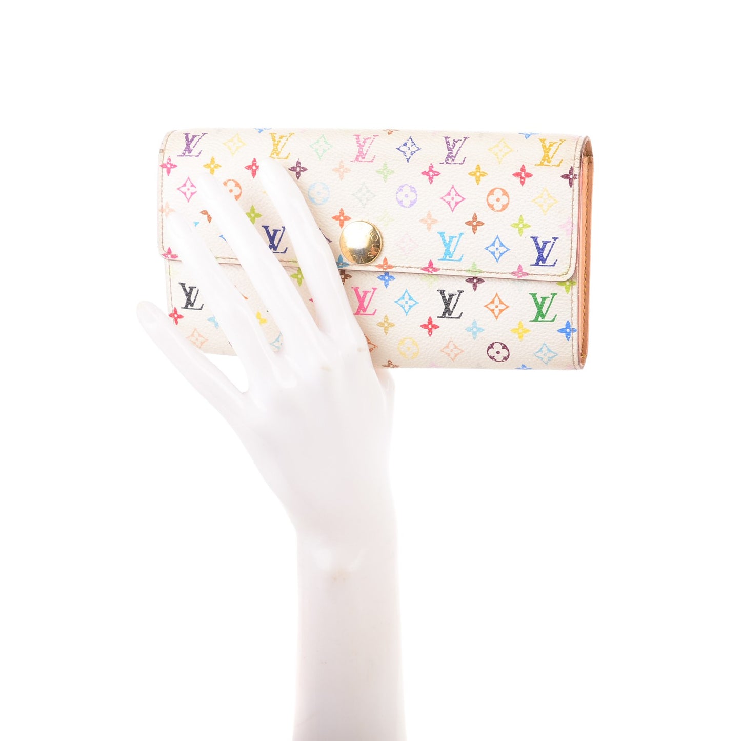 Monogram Multicolor Sarah Wallet White
