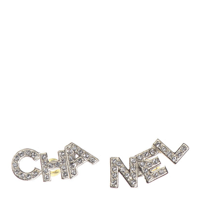 Chanel Crystal Pearl Signature Stud Earrings Gold 1 of 4