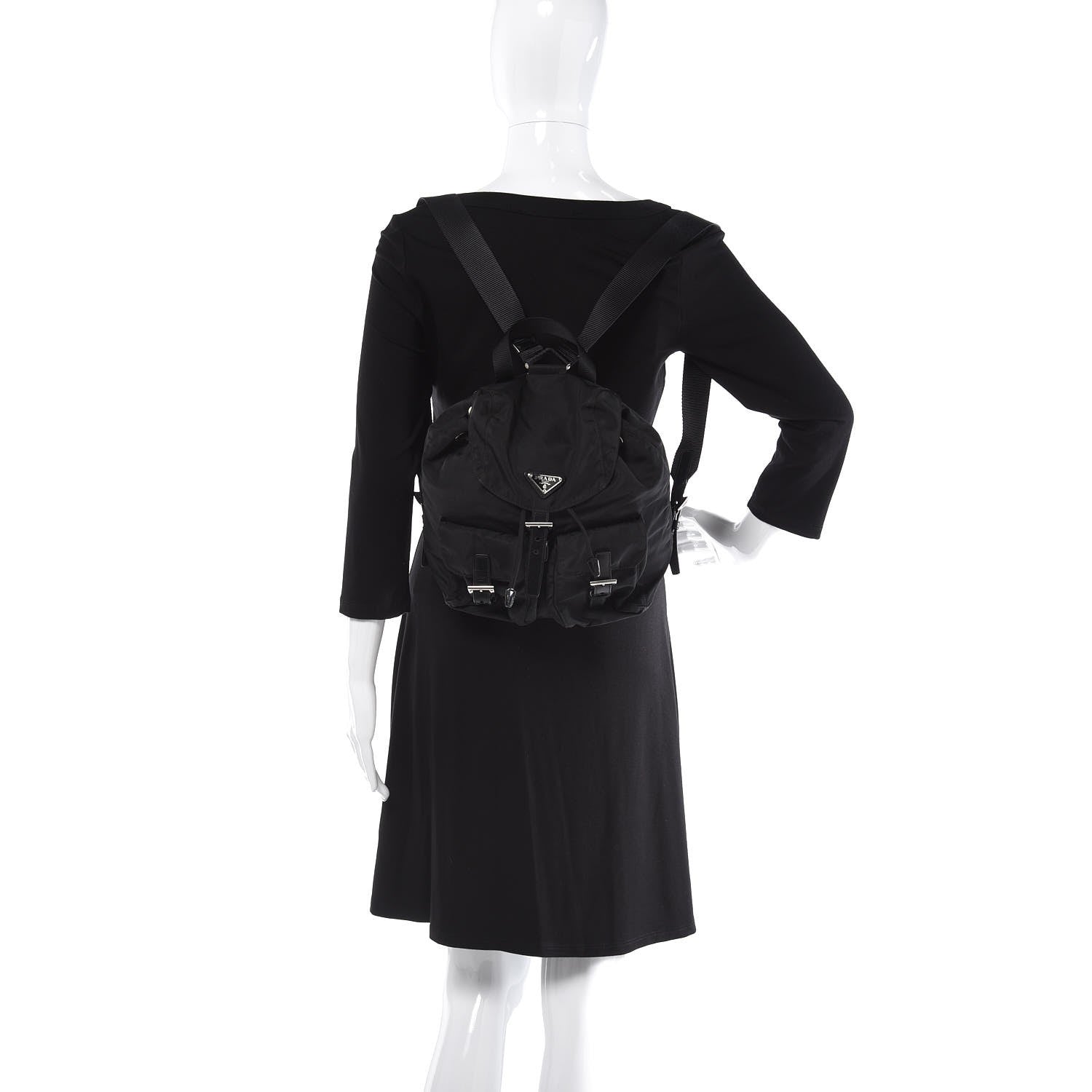 Prada Nylon Vela Small Backpack Black 2 of 6