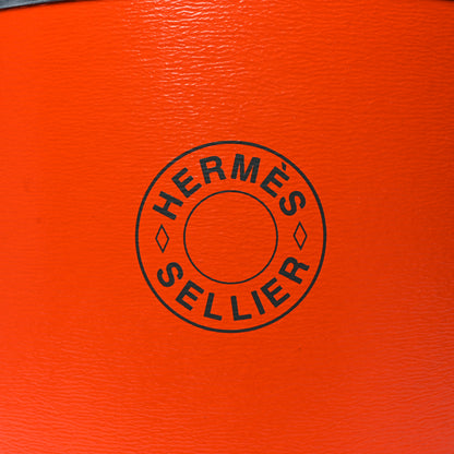 Hermes Kraft Paper Metal Canvas Smallbox Box Feu 7 of 9