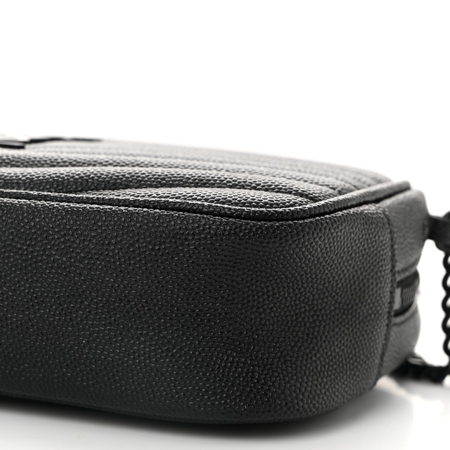 Grain De Poudre Matelasse Monochrome Monogram Mini Lou Camera Bag Black