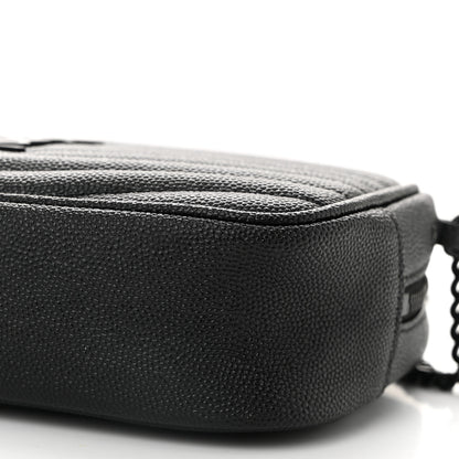 Saint Laurent Grain De Poudre Matelasse Monochrome Monogram Mini Lou Camera Bag Black 10 of 10
