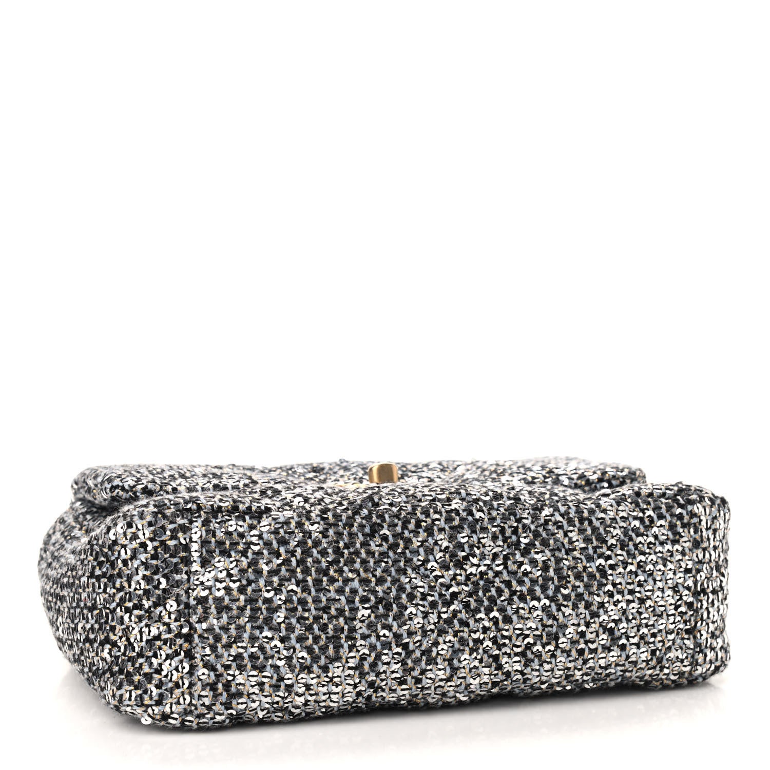 Chanel Sequin Quilted Medium Chanel 19 Flap Silver 4 of 9