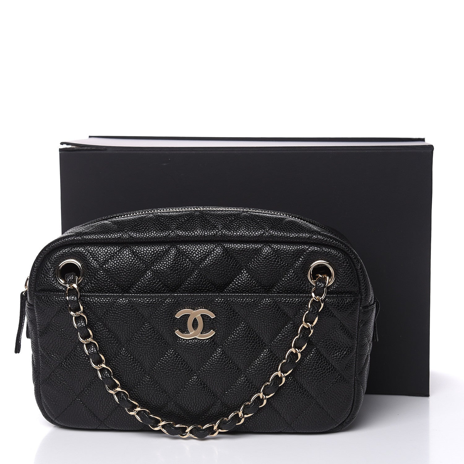 Chanel Caviar Quilted Camera Case Black 10 of 10