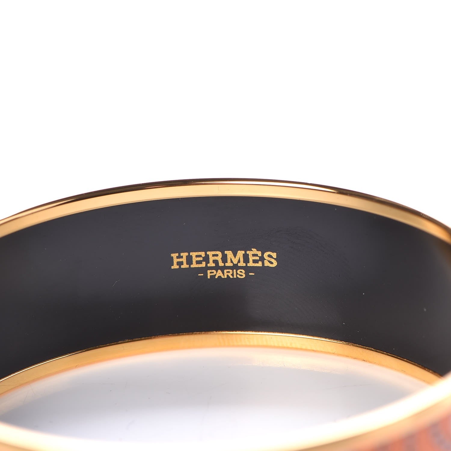 Hermes Enamel Printed Wide Collier de Churns Bracelet 65 4 of 6