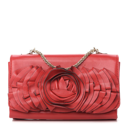 Valentino Garavani Nappa Petale Chain Shoulder Bag Red 1 of 11
