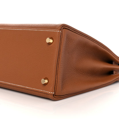 Hermes Togo Kelly Retourne 28 Gold 8 of 36