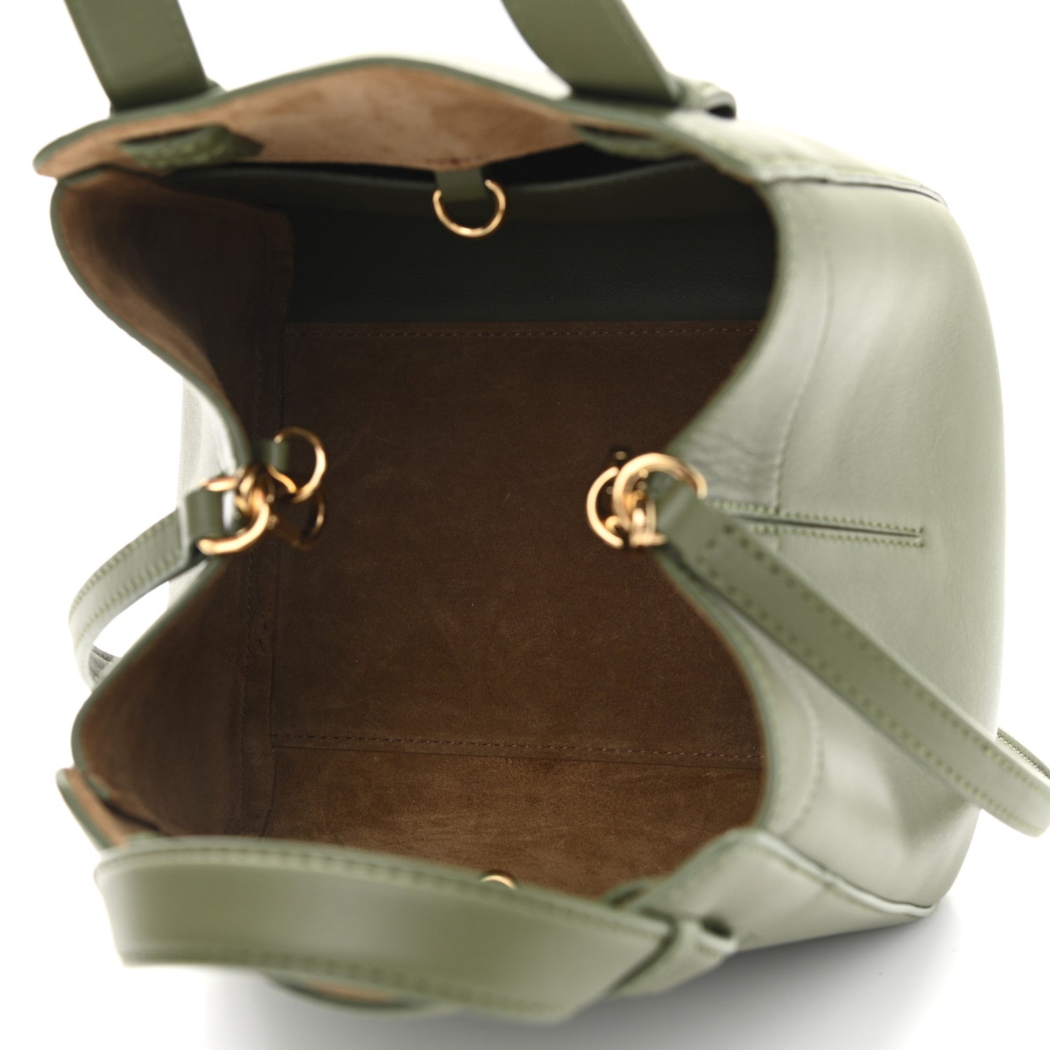 Loewe Calfskin Small Hammock Nugget Shoulder Bag Avocado Green 5 of 9