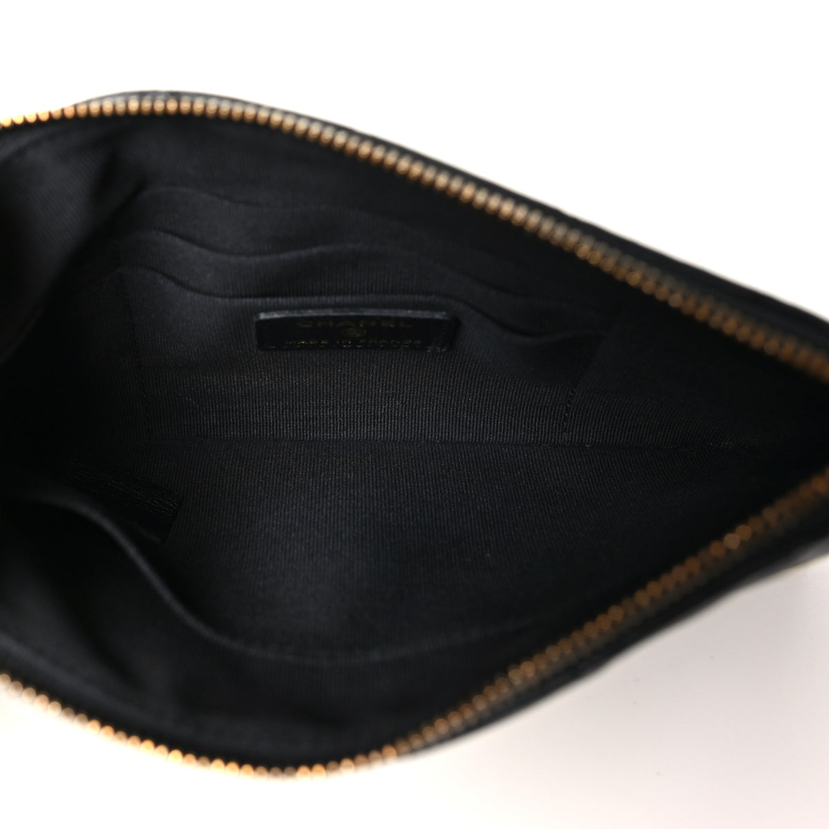 Lambskin Quilted Hollywood Charms Cosmetic Case Black