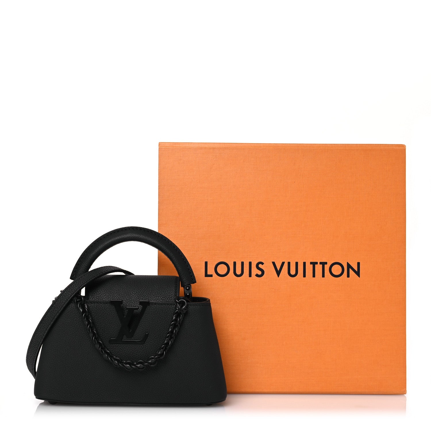 Louis Vuitton Taurillon Capucines East West Mini Matte Black 17 of 17