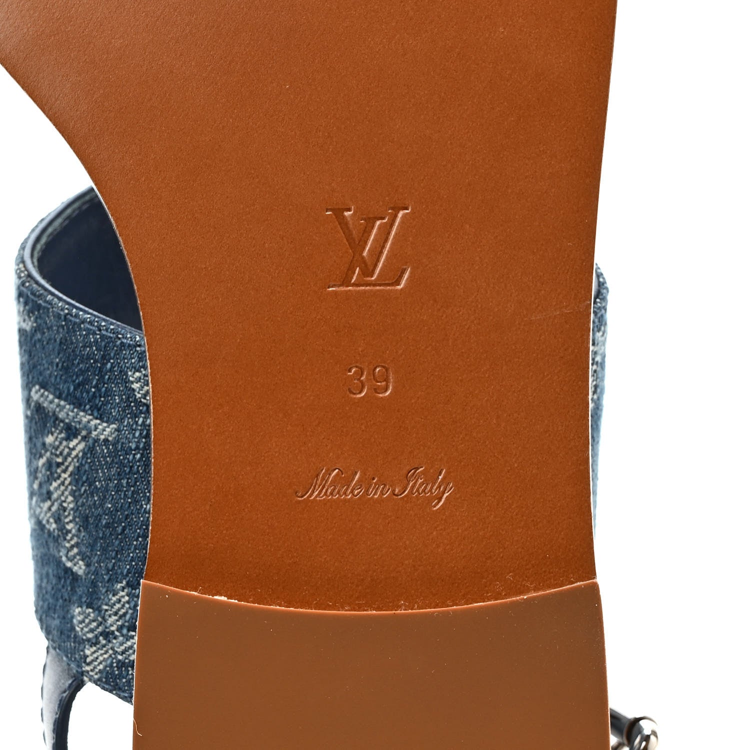 Louis Vuitton Monogram Denim Starboard Flat Thong Sandal 39 Blue 6 of 8
