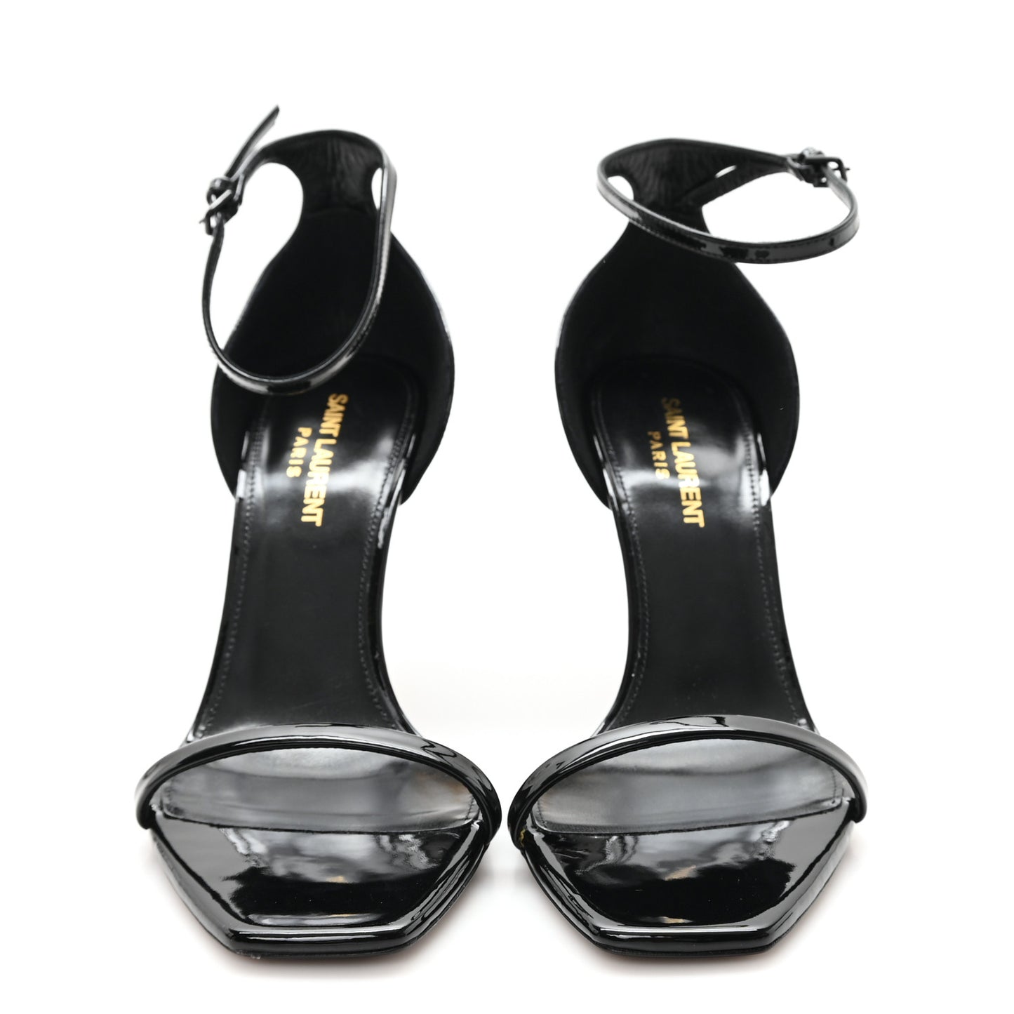 Patent Calfskin Opyum 85 Sandals 38.5 Black