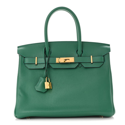 Hermes Taurillon Novillo Birkin 30 Vert Vertigo 1 of 9