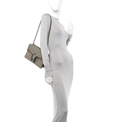 Gucci GG Supreme Monogram Small Dionysus Shoulder Bag Taupe 2 of 12