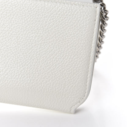 Balenciaga Grained Calfskin Logo Cash Phone Holder Wallet On Chain White Fluo Pink 8 of 12