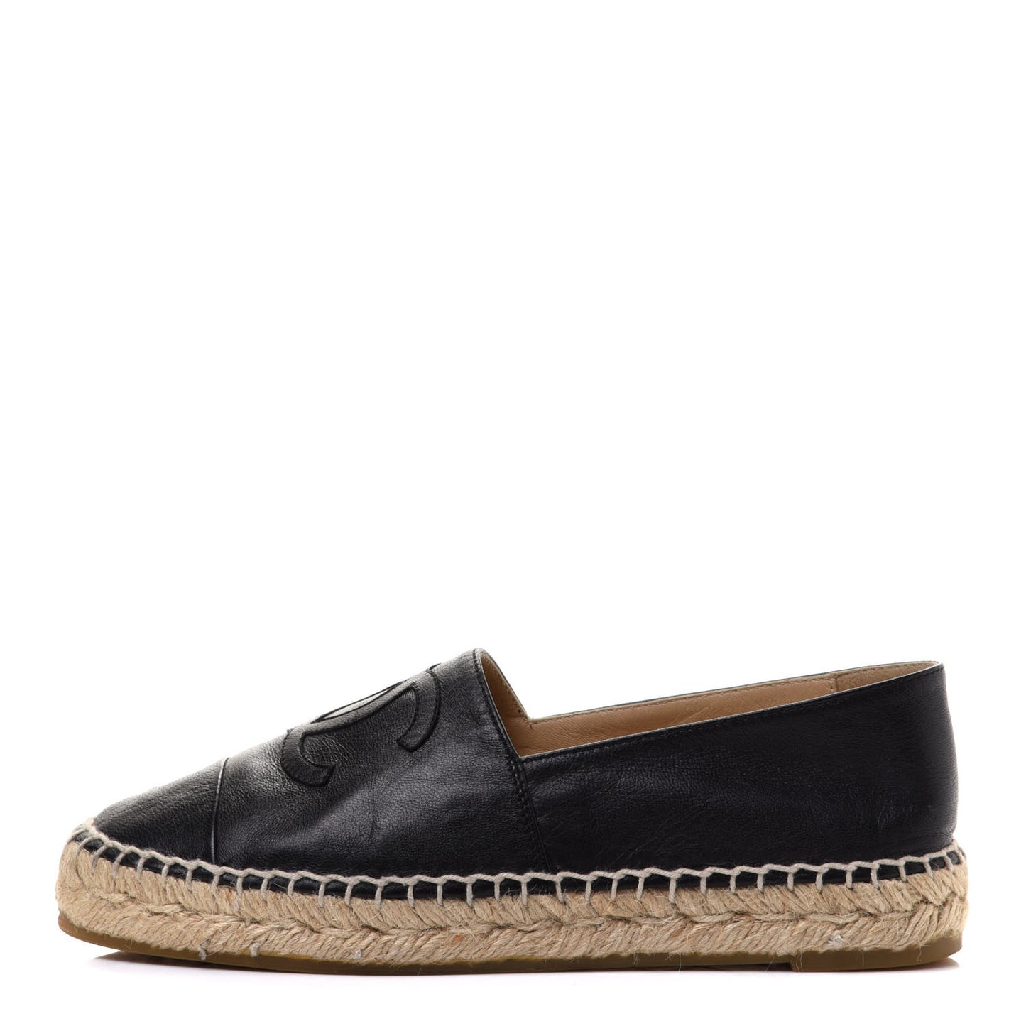 Lambskin CC Espadrilles 36 Black