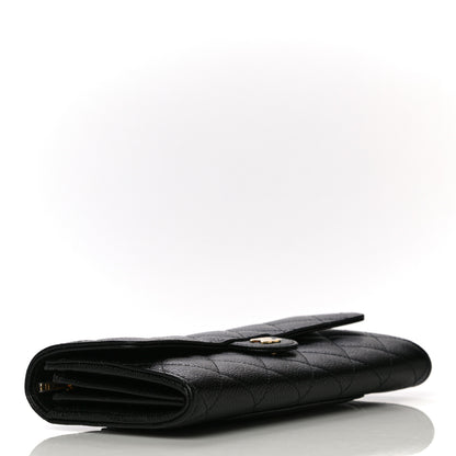 Chanel Caviar Quilted Large Gusset Flap Wallet Black 4 of 11