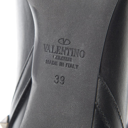 Valentino Garavani Calfskin Rockstud Double Buckle 100mm Ankle Boots 39 Black 6 of 13