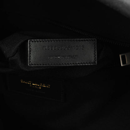 Saint Laurent Nylon Denim Classic Hunting Backpack Black Light Blue 8 of 8