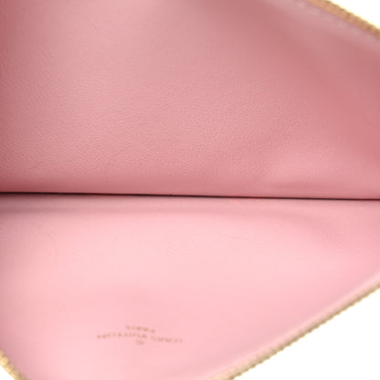 Louis Vuitton LOUIS VUITTON Damier Azur Pochette Felicie Chain Wallet Rose Ballerine 8 of 15