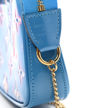 Louis Vuitton Vernis Valentine Mini Pochette Accessories Baby Blue Neon 5 of 6