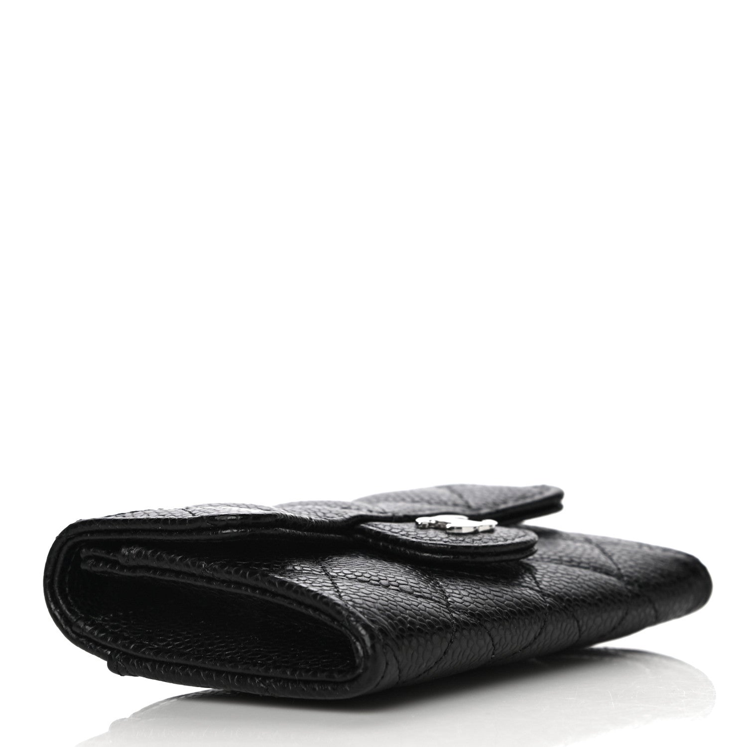 Chanel Caviar Quilted Flap Card Holder Wallet Black 4 of 11
