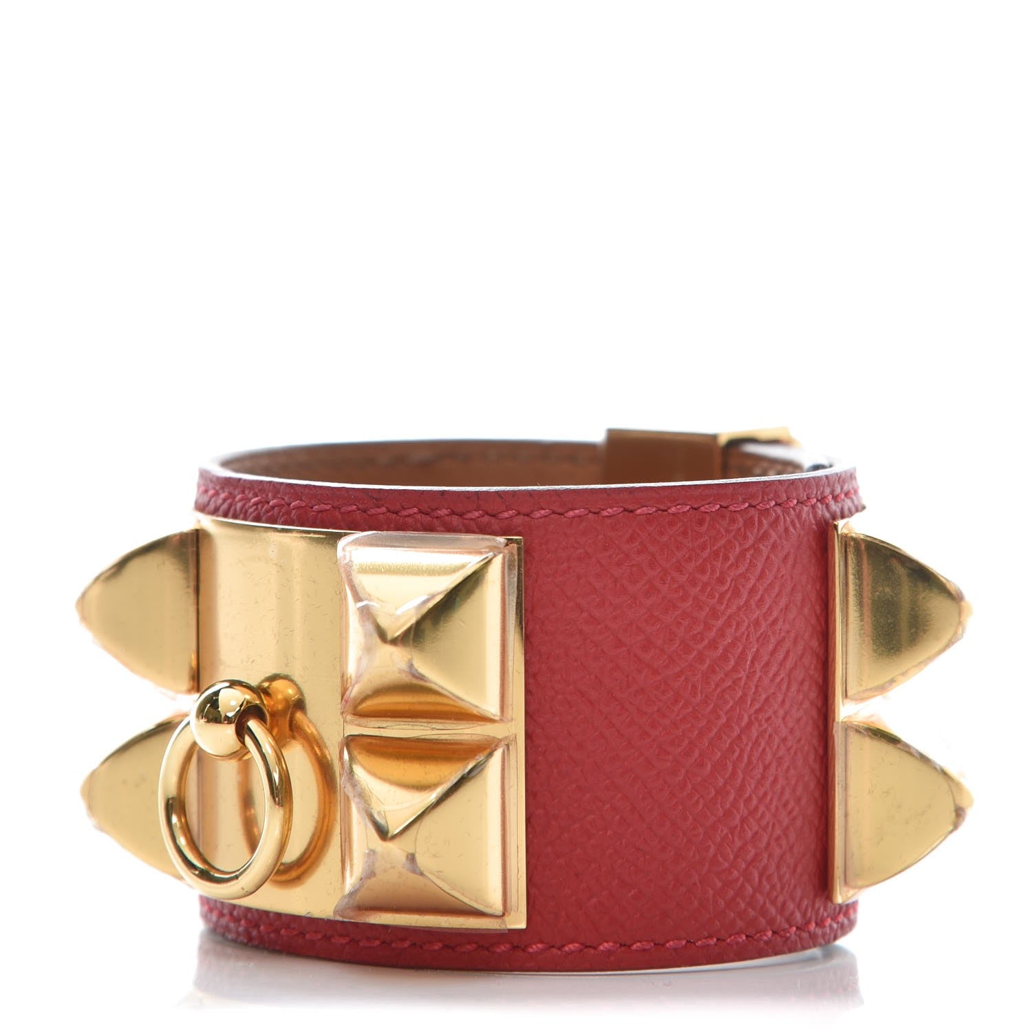 Hermes Epsom Collier de Chien CDC Bracelet S Rouge Casaque 1 of 8