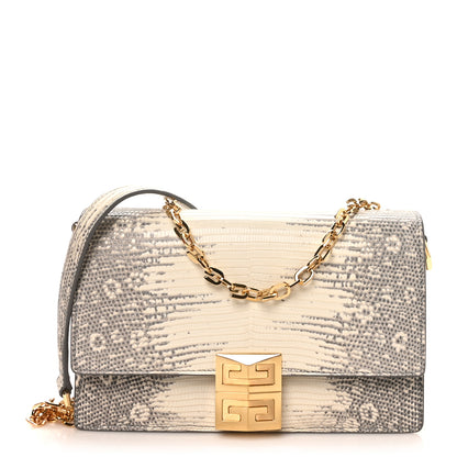 Givenchy Lizard Small 4G Chain Shoulder Bag Natural 1 of 9