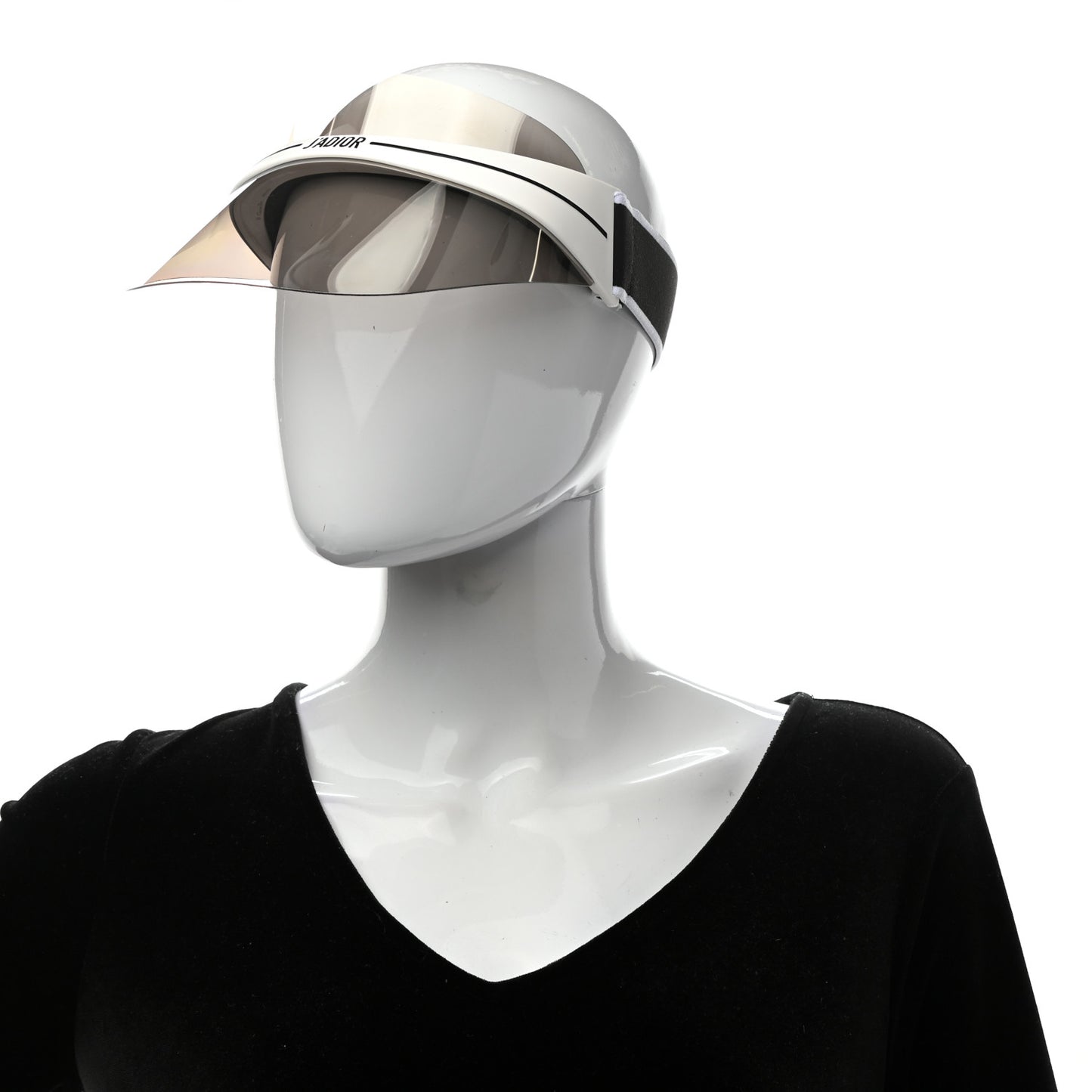 Mirrored DiorClub1 Sun Visor White Black