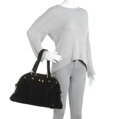 Saint Laurent Suede Large Muse Brown 2 of 7