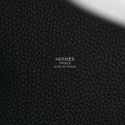 Hermes Taurillon Clemence Monochrome Picotin Lock 22 MM Black 6 of 10