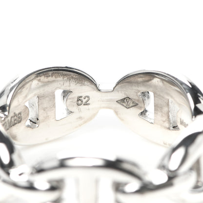 Hermes Sterling Silver PM Chaine d'Ancre Enchainee Band Ring 52 6 5 of 7