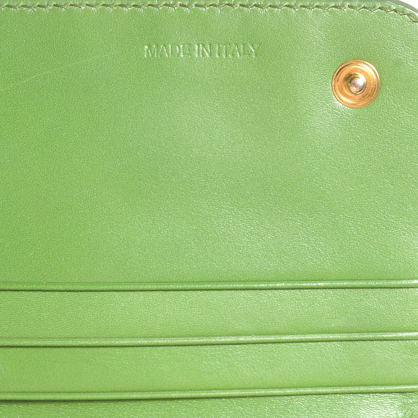Vernice Continental Wallet Green