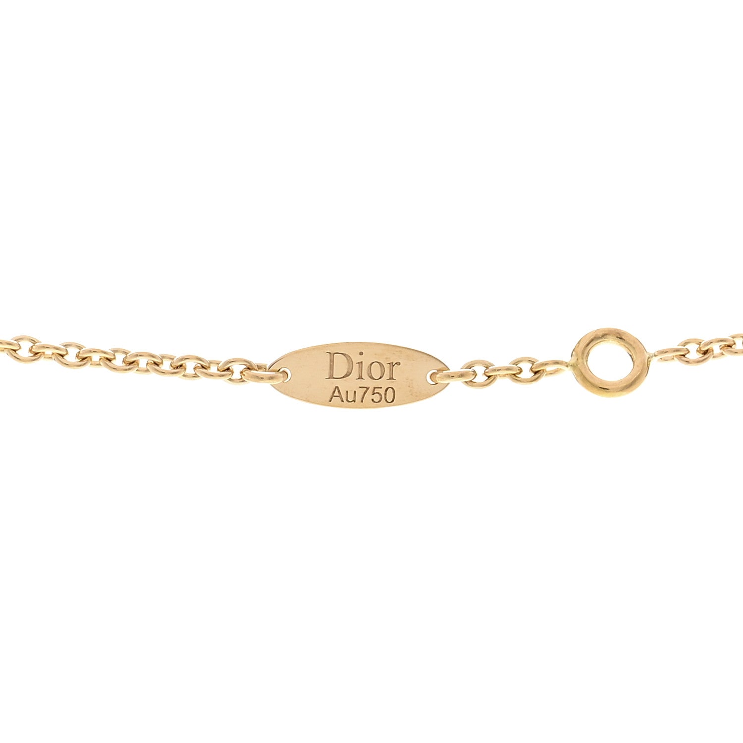 Christian Dior 18K Yellow Gold Diamond Turquoise Rose Des Vents Necklace 5 of 5