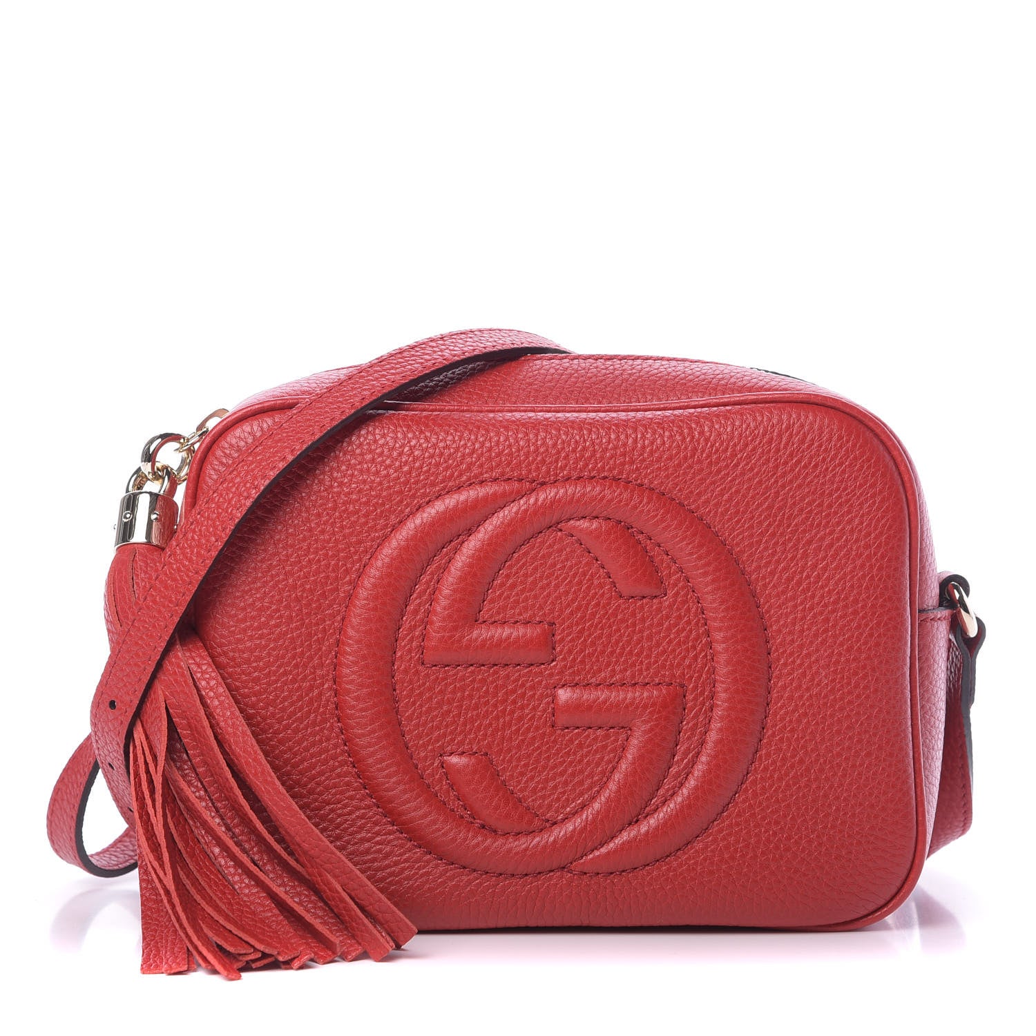 Gucci Pebbled Calfskin Small Soho Disco Bag Vibrant Red 1 of 10