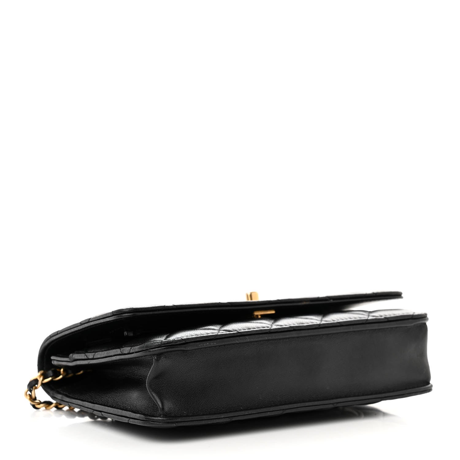 Chanel Lambskin Quilted Pearl Crush Wallet On Chain WOC Black 4 of 13