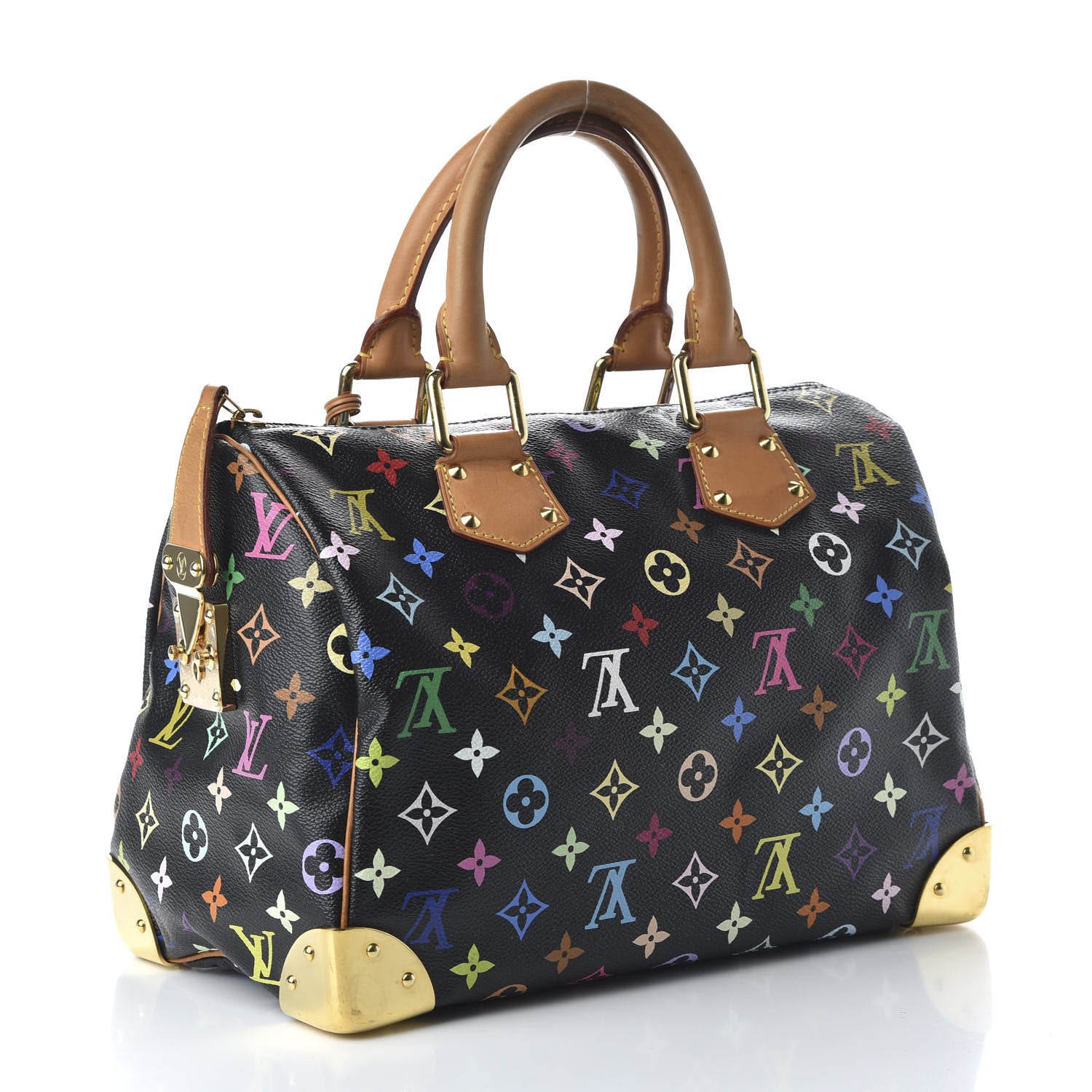 Louis Vuitton Monogram Multicolor Speedy 30 Black 3 of 8