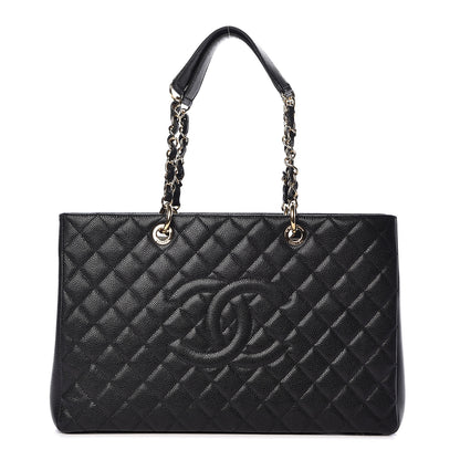 Chanel Caviar Quilted XL Grand Shopping Tote GST Black 1 of 11