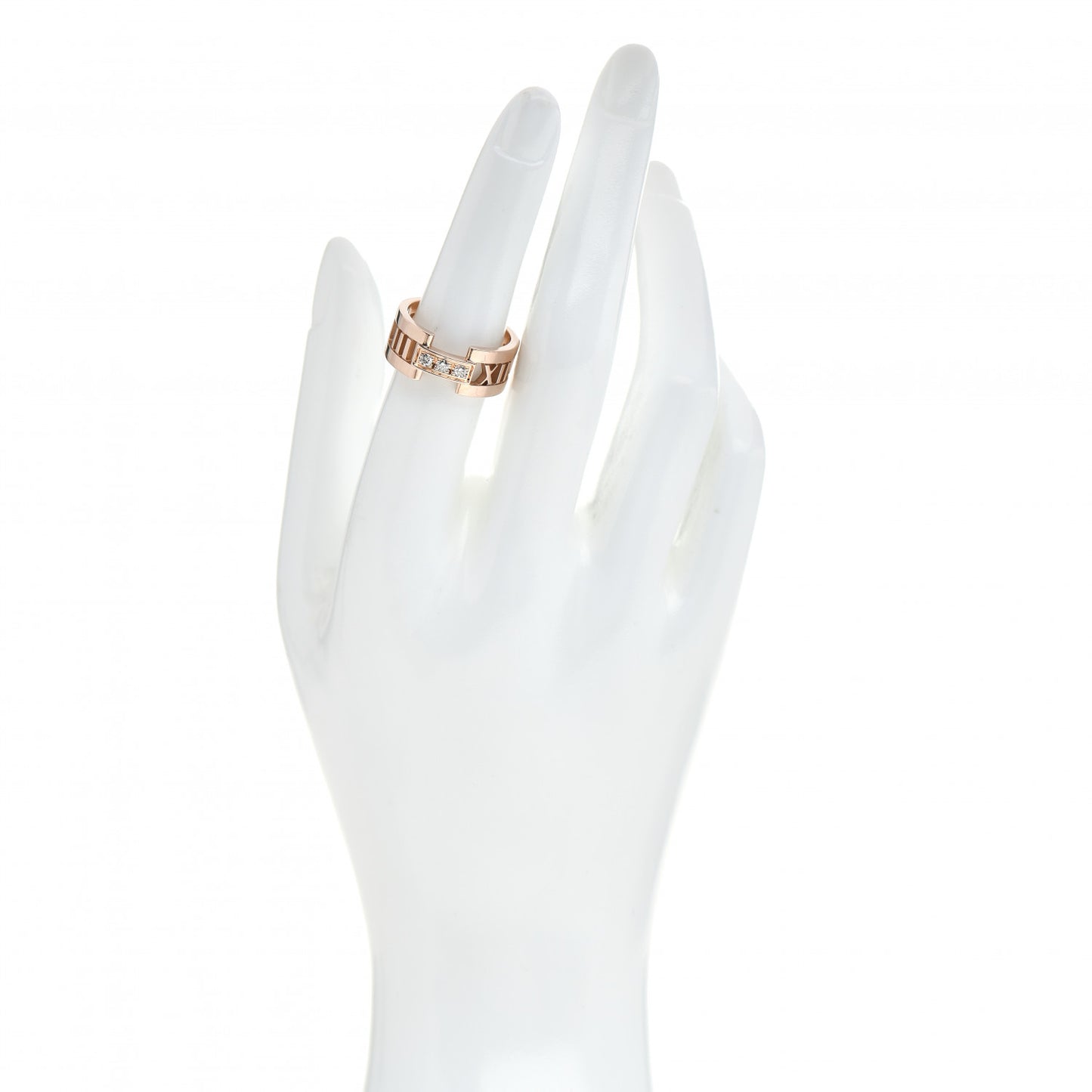 18K Rose Gold Diamond Open Atlas Ring 54 7