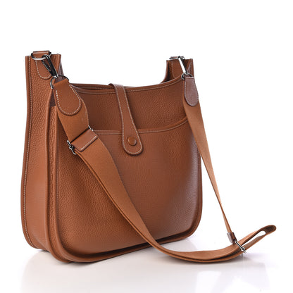 Hermes Taurillon Clemence Evelyne III PM Gold 3 of 13