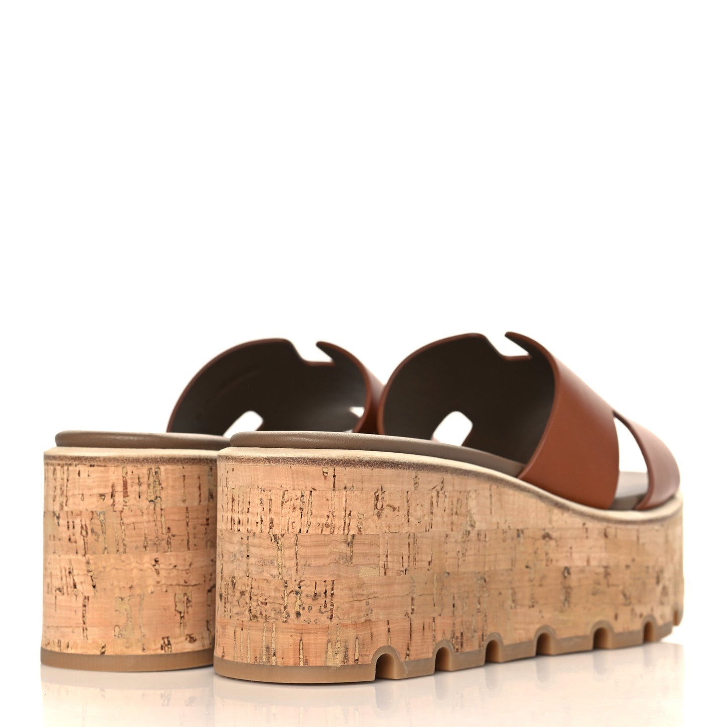 Calfskin Cork Eze 30 Sandals 36 Marron Glaise