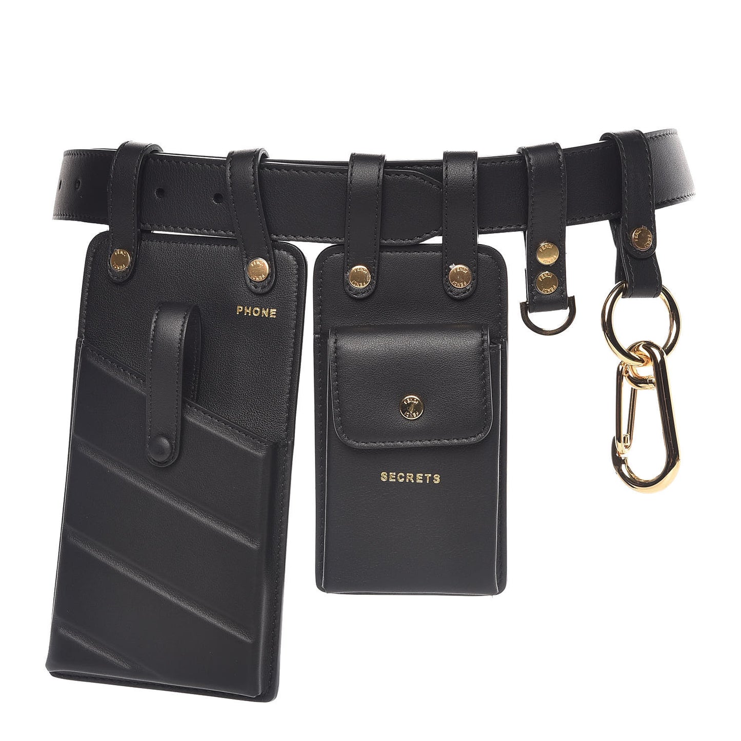Calfskin Multi Accessory Belt Black