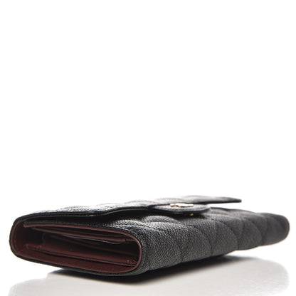 Chanel Caviar Quilted Large Flap Wallet Black 4 of 9