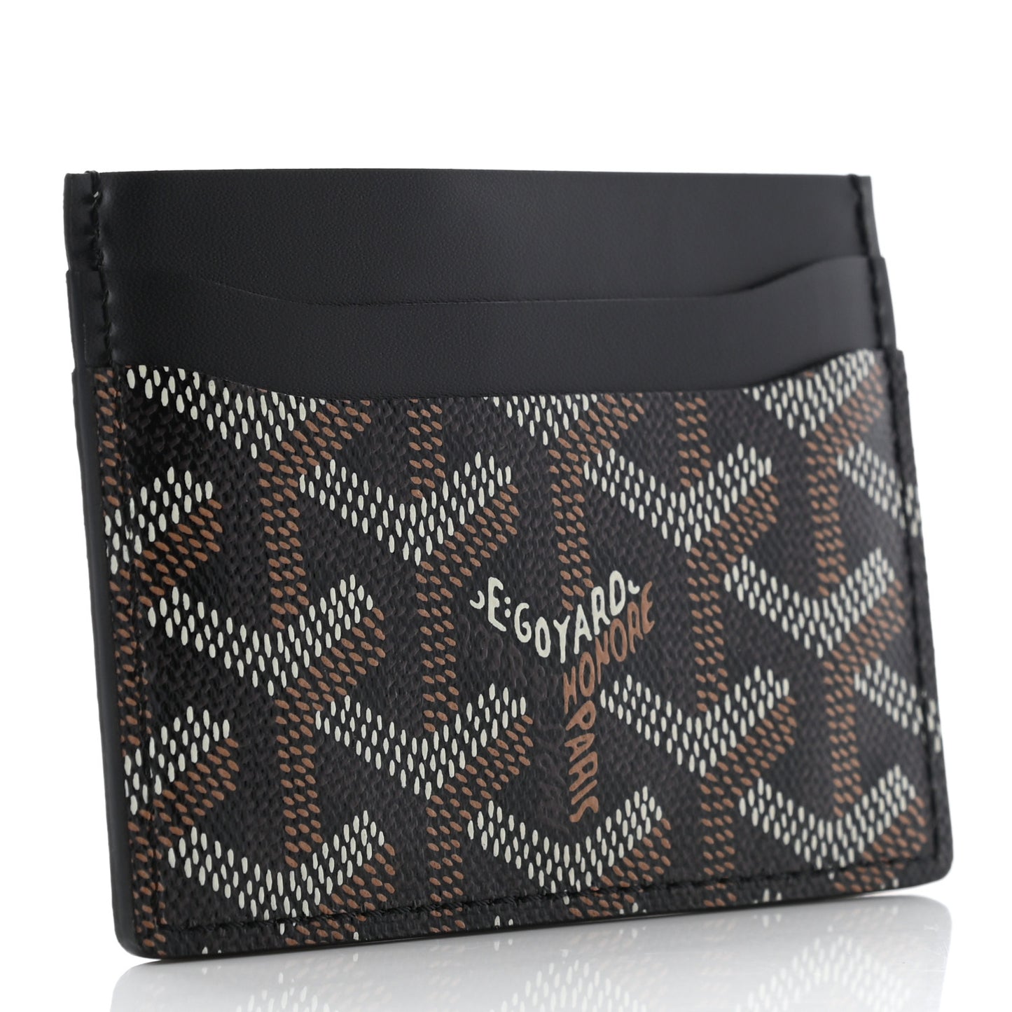 Goyardine Saint Sulpice Card Holder Black