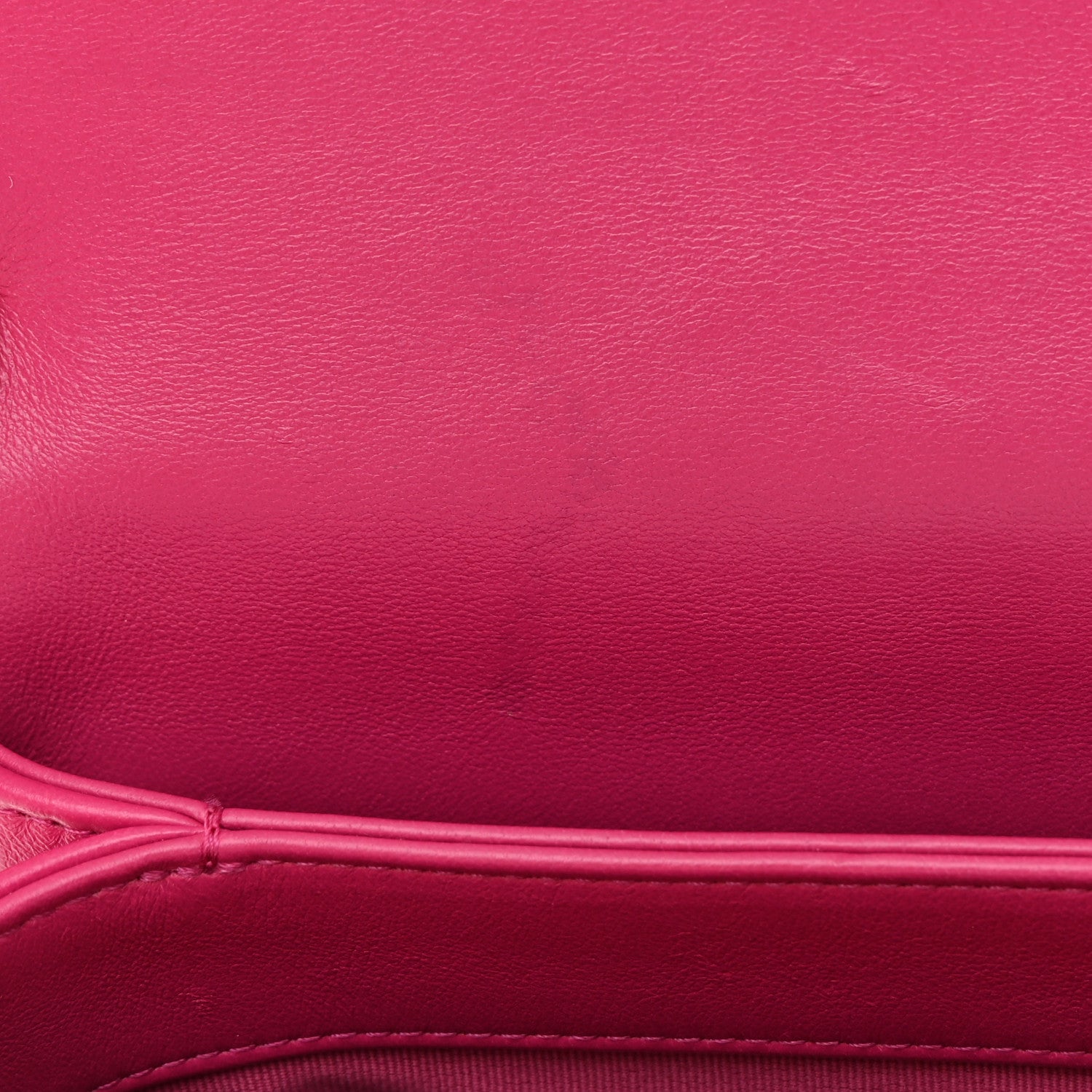 Chanel Lambskin Quilted Small Chain Top Handle Flap Fuchsia 11 of 16