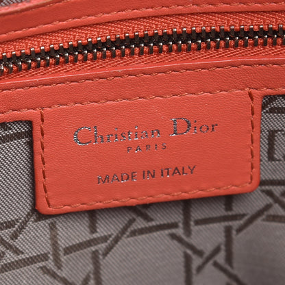 Christian Dior Lambskin Cannage Large Lady Dior Coral 8 of 15