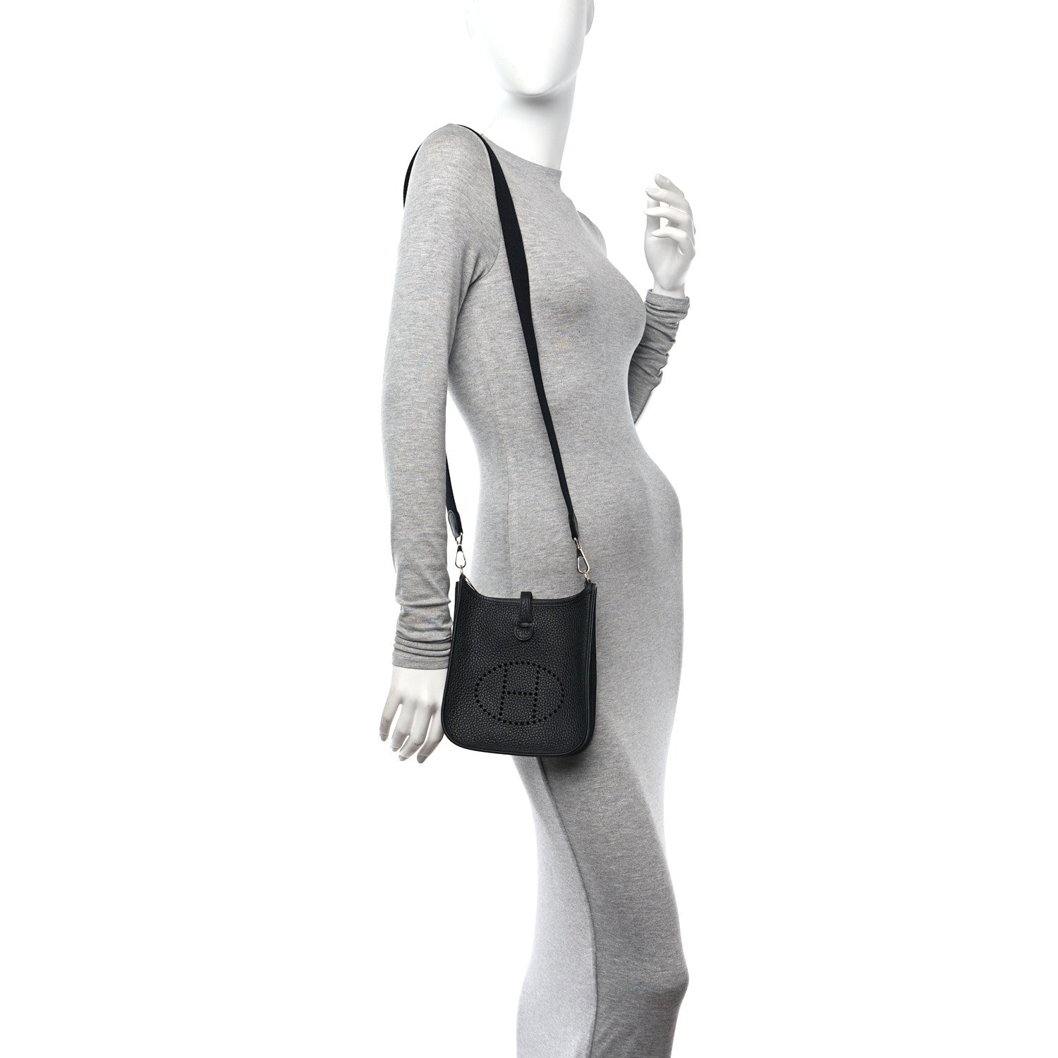 Hermes Taurillon Clemence Evelyne TPM Black 2 of 11